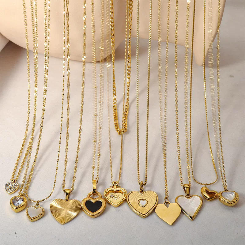 Necklace stainless steel, brand chain for key bag , 18 carat, does not fade, light luxury style, simple and elegant design, wholesale