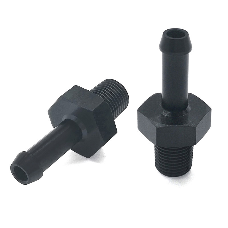 Transfronterizo exclusivamente para automóviles de aluminio 1/8NPT roscado a 1/4Barb púa adaptador de conexión de tubería de combustible