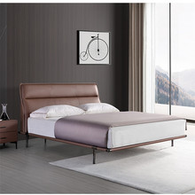 意大利意式极简真皮床 现代简约空间设计师款式别墅软包主卧婚床