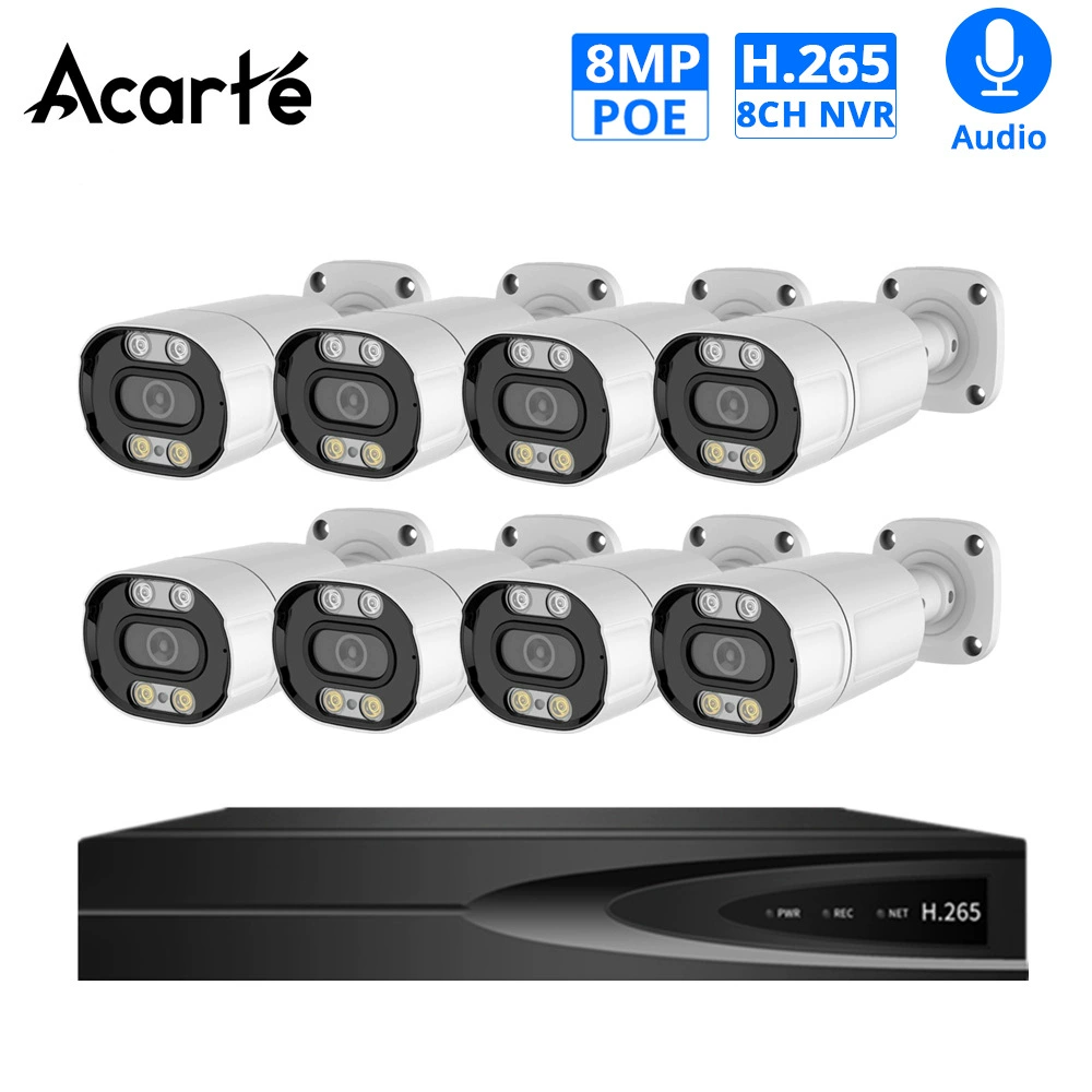 Комплект видеонаблюдения Acarte 8mp Full Color CCTV с PoE
