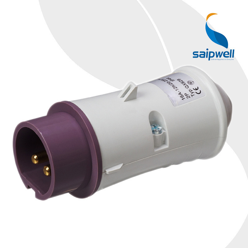 斯普威尔供应SP-629 2P 16A 低压插头 工业防水插头 欧规插头