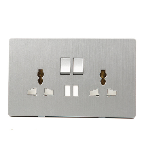Home-style concealed British-style switch and outlet, frameless wall outlet panel with five, ten, and fifteen holes, USB wall outlet panel
