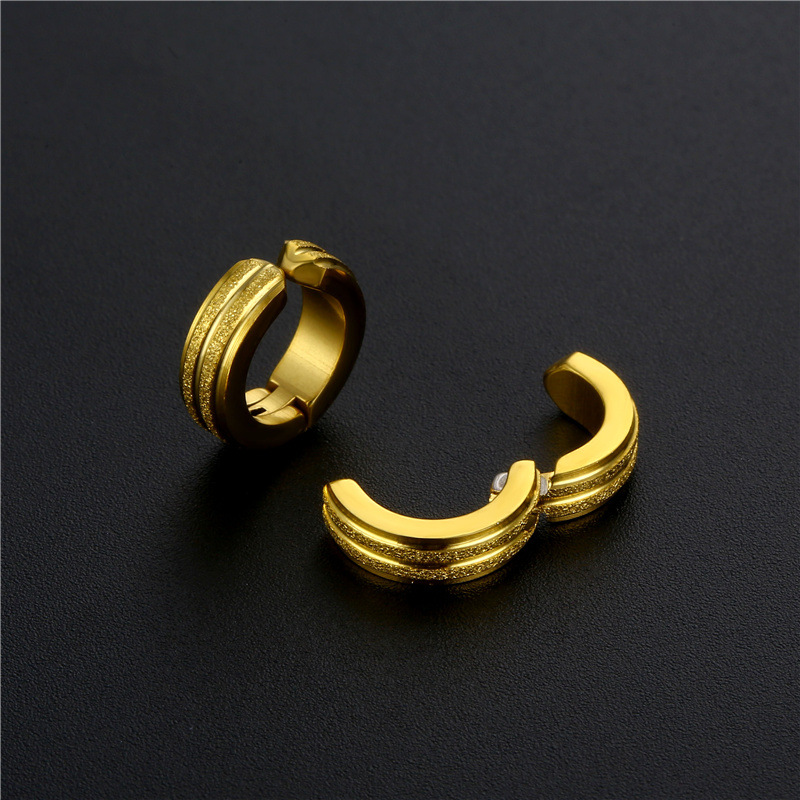 Simple Style Round Titanium Steel Ear Clips 1 Piece display picture 2