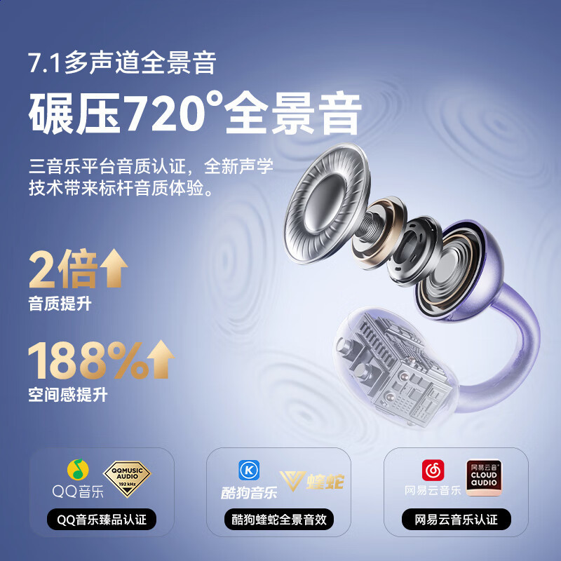 黑啾G126蓝牙耳机挂耳式开放不入耳气气传导无线运动专用超长续航|undefined