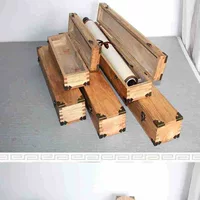 Высококачественная камфорная деревянная коробка каллиграфия, живопись, каллиграфия, парча, подарочная коробка для хранения коллекции и обслуживания