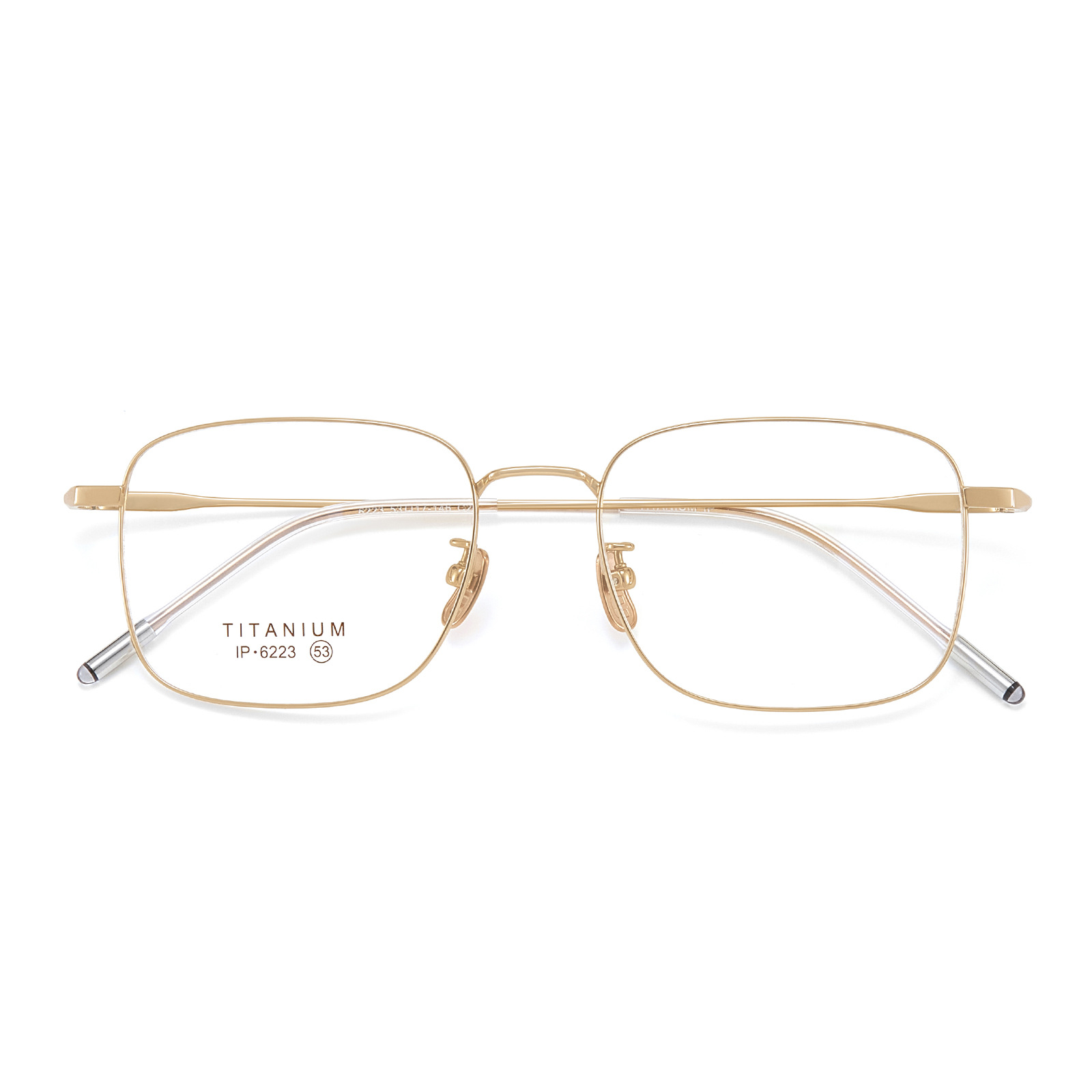 Cuadro de negocios de alambre de oro ligero retrógrado marco de titanio puro marco de gafas VOSS placa de cubierta antideslizante al por mayor Danyang al por mayor