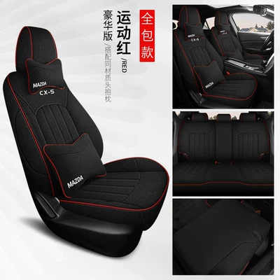 Modelə uyğun (Original) oturacaq örtükləri: Car-Specific Seat Cushion and Seat - sports-red-deluxe-edition-full-rear-seat-coverage-mazda-cx-5