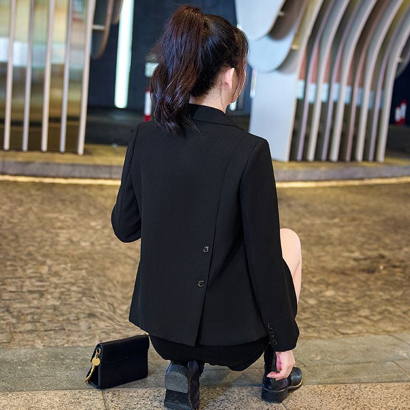 黑色小西装外套女短款小个子2025新款春秋休闲高级感炸街上衣批发|undefined