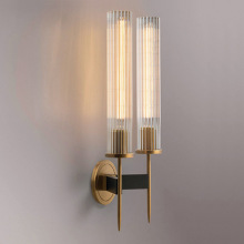 全铜轻奢壁灯后现代轻奢客厅书房卧室简约北欧样版房别墅铜壁灯