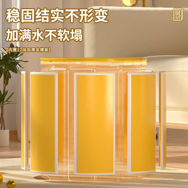 泡脚桶家用折叠式轻便便携到膝盖熏蒸脚桶泡澡袋专用足浴桶洗脚盆|undefined