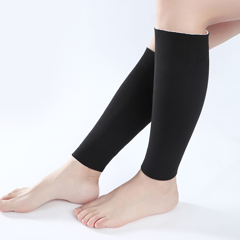 One-piece fleece-lined short leg warmers for men and women, suitable for inner wear, for elderly and middle-aged people with cold legs and joint issues