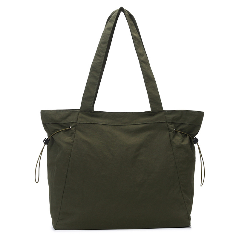 LULU Women's Nylon Shoulder Tote Bag Large Capacity Underarm Bag New Simple Shopping Bag Lightweight Casual Commuter Bag - Thumbnail 6