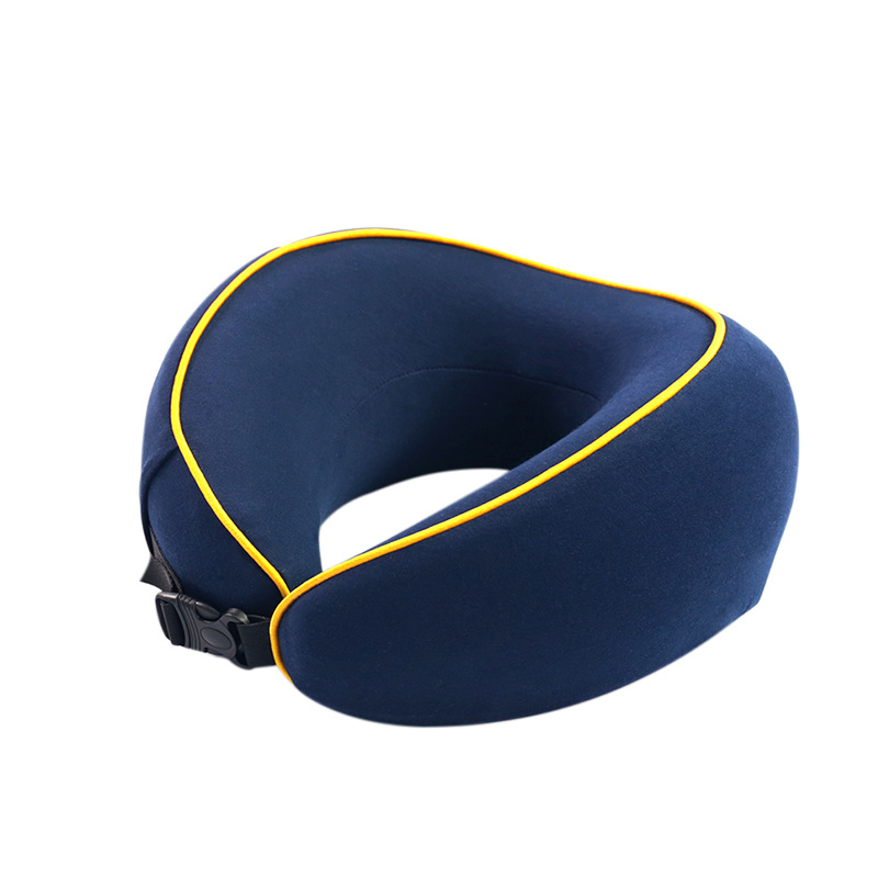 Almohada de viaje en forma de U de espuma viscoelástica, superventas transfronteriza, almohada de cuello para avión, almohada en forma de U de rebote lento para la columna cervical.