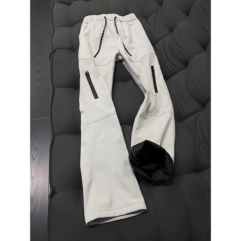 Northeastern Winter Fleece-Lined Thermal Pants for Men, Winter Cold-Proof Straight-Leg Work Pants, Outdoor Skiing and Mountaineering Pants Northeastern Winter Fleece-Lined Thermal Pants for Men, Winter Cold-Proof Straight-Leg Work Pants, Outdoor Skiing and Mountaineering Pants