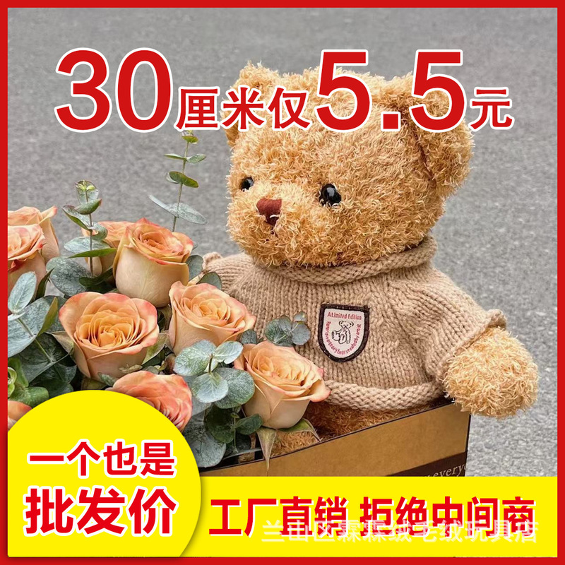 Sweater Bear Doll Plush Toy Wholesale Teddy Bear Doll Rag Doll One Piece Dropshipping Cartoon Foreign Trade Special Supply Sweater Bear Doll Plush Toy Wholesale Teddy Bear Doll Rag Doll One Piece Dropshipping Cartoon Foreign Trade Special Supply