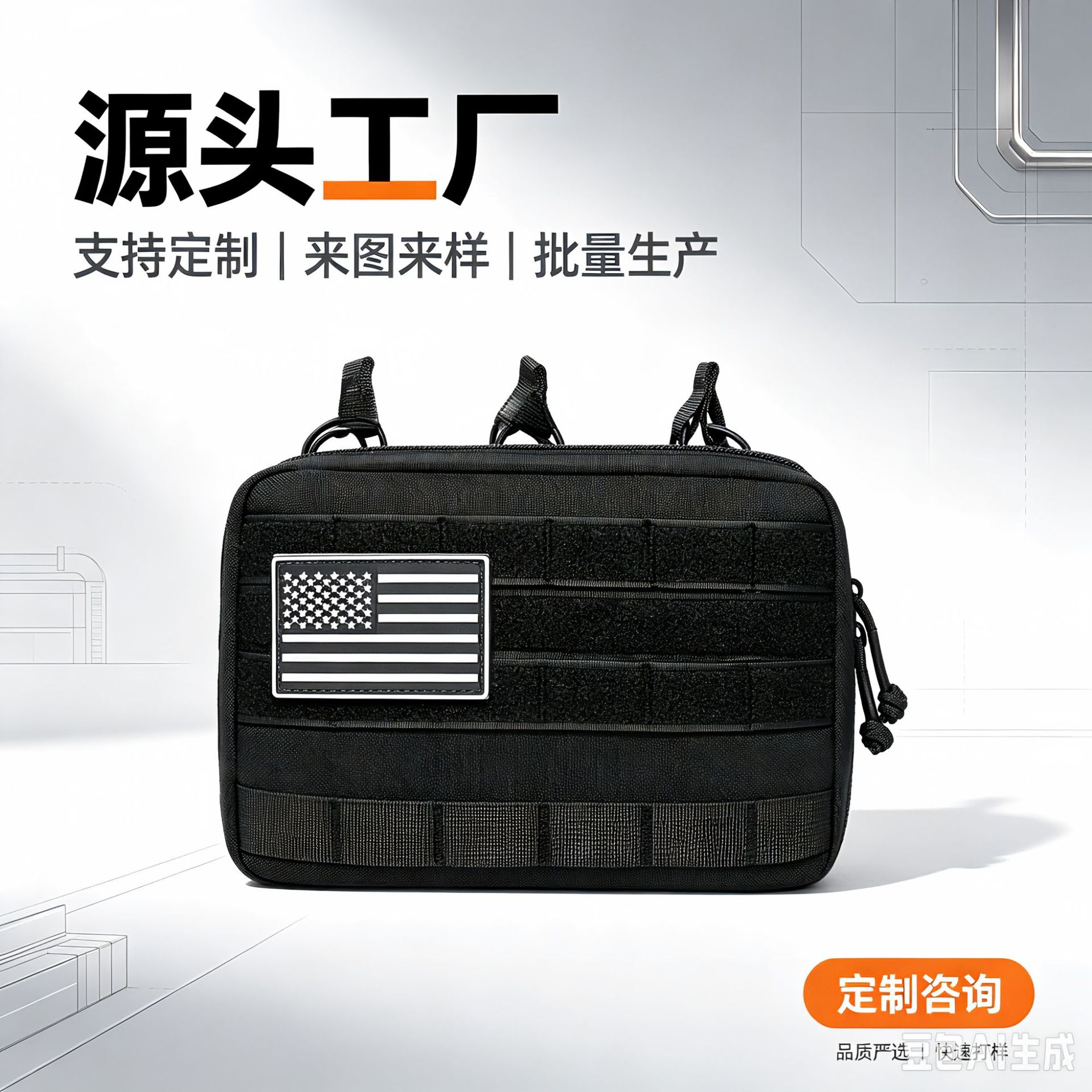 Outdoor Molle Triple Magazine Pouch, Multi-Functional Tactical Accessory Bag, Field Magazine Storage Bag, Vest External Pouch