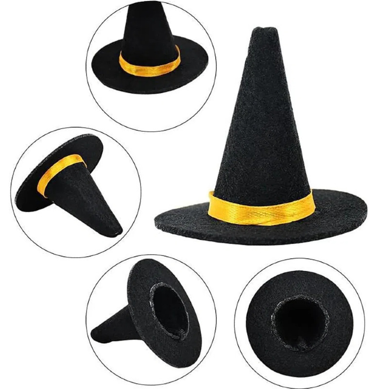 ミニ魔女帽子ハロウィンテーブルワインボトル装飾ウィザードハットエルフハットドワーフハットdiy装飾帽子|undefined