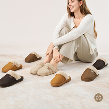 牛筋底棉拖鞋女秋冬季居家室内2025新款保暖加绒防水皮拖鞋男冬天