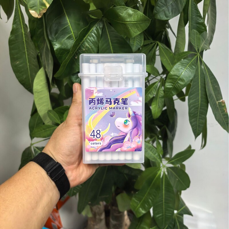 丙烯马克笔 幼儿园美术绘画专用儿童水彩笔不透色可叠色丙烯画笔|undefined
