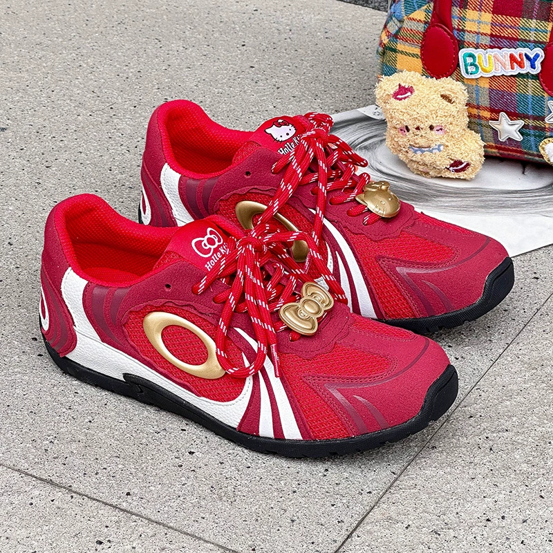 White Deer та же немецкая тренировка обувь прилив бренд высокого уровня A Gump ретро AB KT Hello Kitty совместная красная модная женская обувь