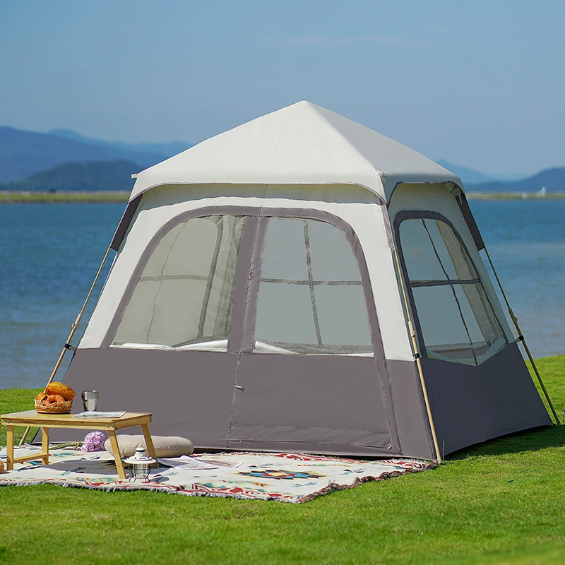 Big travel folding handheld tent for camping, automatic equipment, increased thickness, fully automatic