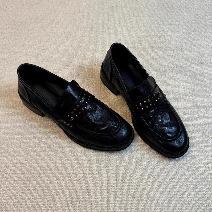 Коровья кожа версия ~ Le Fu обувь женская натуральная кожа ретро британский стиль