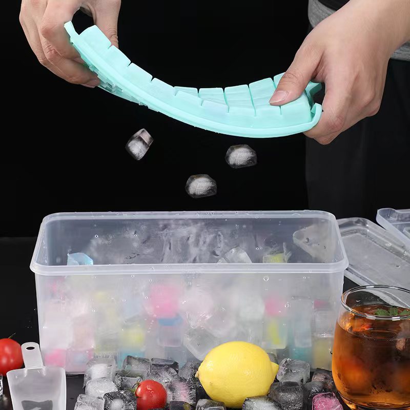 Molde de cubitos de hielo para rejilla de hielo, enfriamiento de verano, caja de hielo de venta caliente, caja de almacenamiento de hielo, molde de hockey para el hogar, grande