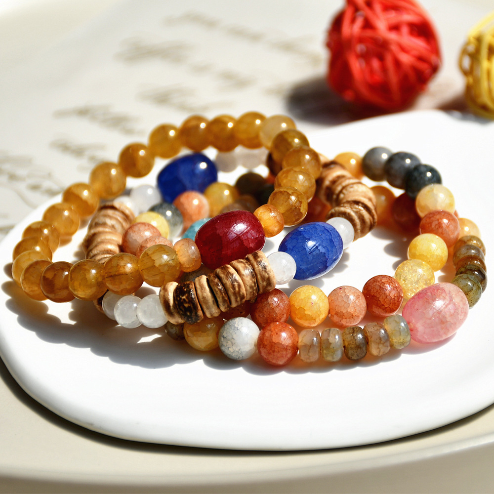 Fashion Round Beaded Unisex Bracelets 1 Piece