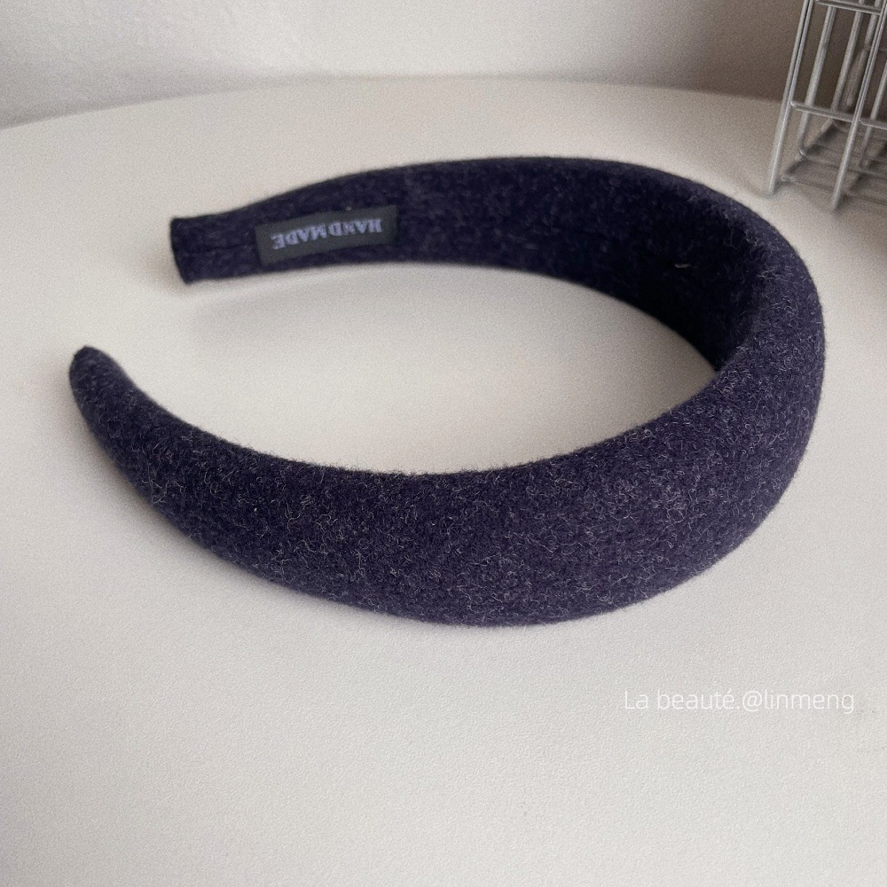 Diadema superior de cráneo alto Diadema de fragancia pequeña negra de alta calidad Diadema de estilo perla coreana arco simple cueva para el cabello accesorios para el cabello femenino