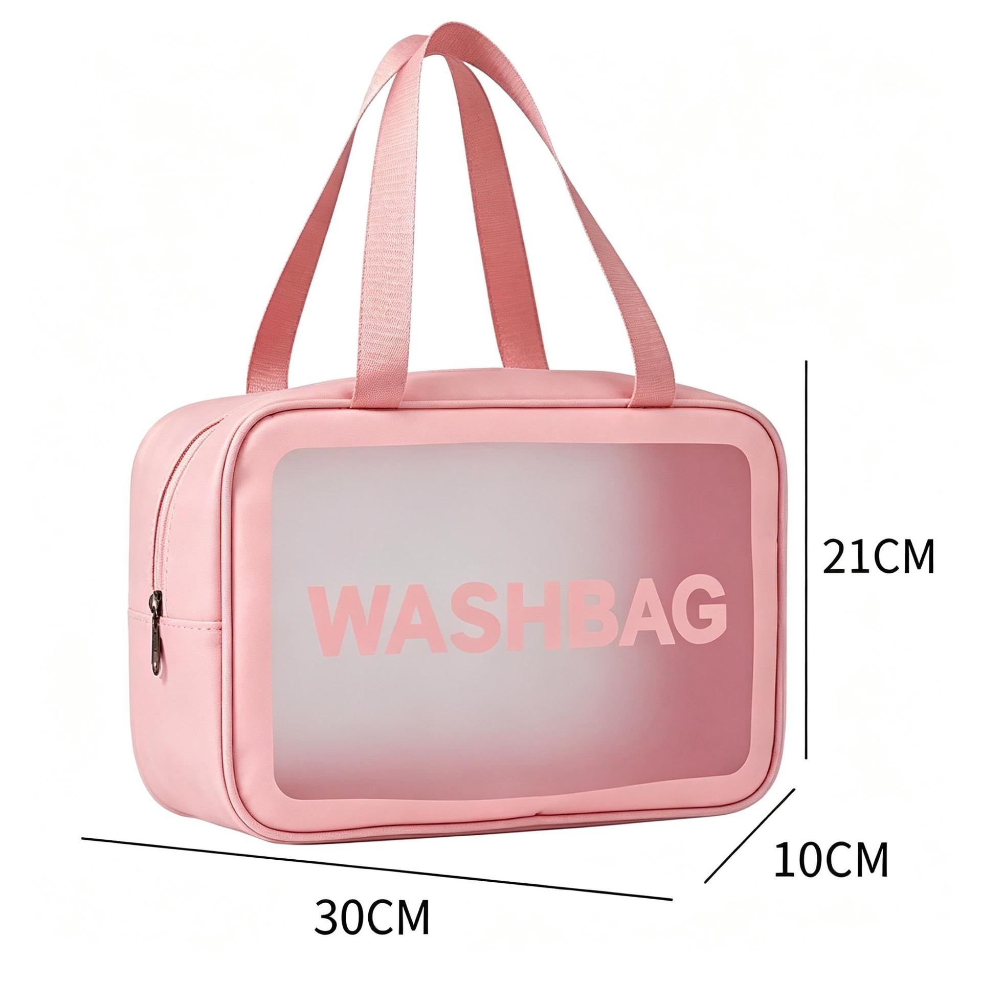 Bolsa de lavado portátil a prueba de agua, bolsa de cremallera a prueba de agua, bolsa de lavado visual de PVC, bolsa de maquillaje de viaje de tamaño medio, almacenamiento image 39
