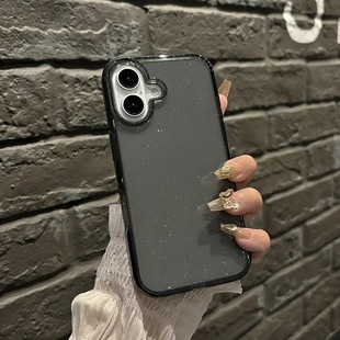 Suitable for Iphone17Promax16E Mobile Phone Case Transparent Glitter Apple 17Promax Protective Cover 13 Simple
