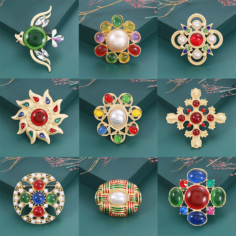 Baroque China Middle Ages of Glory Beads brooches retro European…