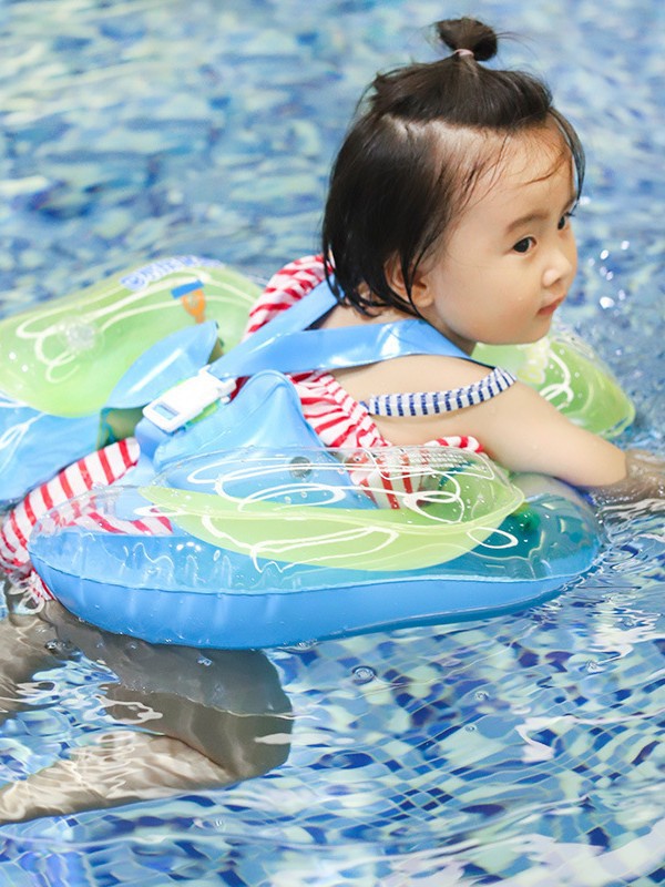 Flotador de natación transfronterizo en stock para bebés de 0 a 8 meses, flotador antivuelco, flotador inflable con parasol engrosado.