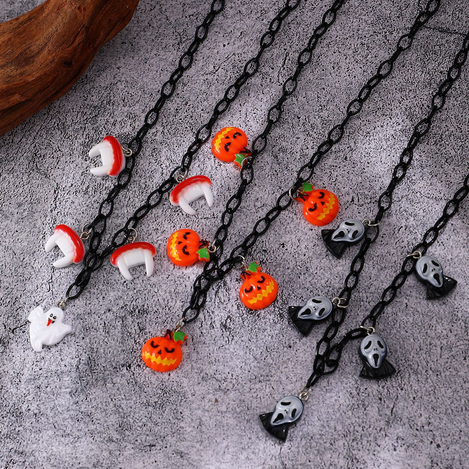 Plating Design Simple Style Printing Cartoon Character Resin Layered Necklaces Wholesale