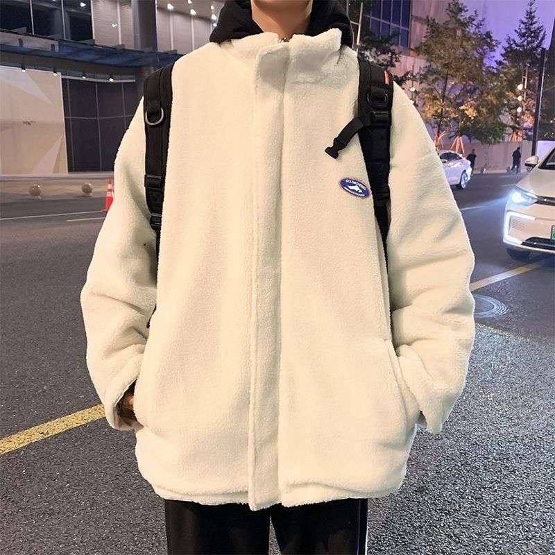 2025 New Lamb Wool Cotton Jacket Men's Winter Versatile Cotton Coat Trendy Reversible Cotton Jacket Trendy Coat 2025 New Lamb Wool Cotton Jacket Men's Winter Versatile Cotton Coat Trendy Reversible Cotton Jacket Trendy Coat