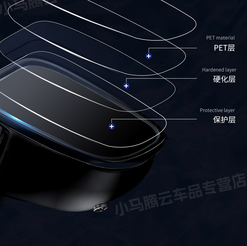 Car Rearview Mirror Rain-Proof Film, Reflective Reversing Mirror Waterproof Gadget, Anti-Fog and Anti-Rain for Glass on Rainy Days