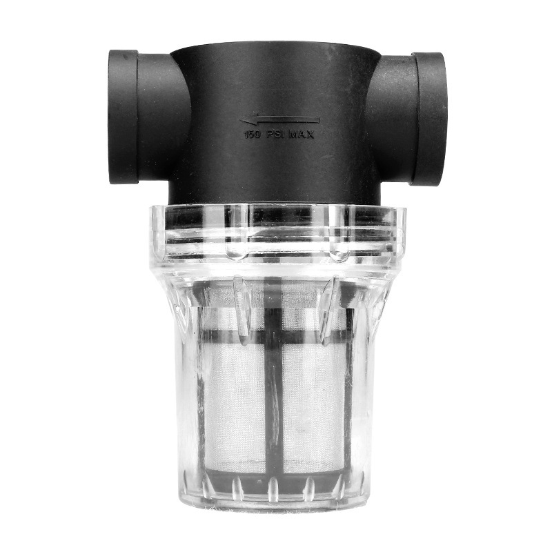 Filtro de tubería frontal jardín arena tubería de agua lavado de coches cría pequeño purificador de agua Pantalla de filtro de plástico transparente