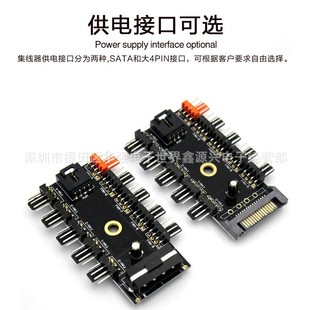 Computer PWM fan synchronization 10-bit hub IDE SATA independent power supply support 3 4PIN fan