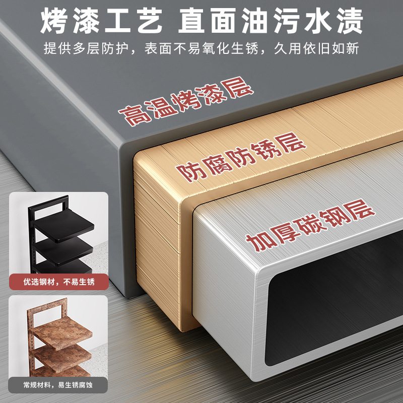 Estante de cocina Estante de almacenamiento de utensilios de cocina multifunción para el hogar Gabinete multicapa Fregadero interior e inferior Estufa Estante de olla en capas