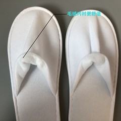 Wholesale Hotel Disposable Slippers for Home Use, True Beauty Fabric, White, Non-Slip Slippers, Disposable Slippers for Beauty Salons