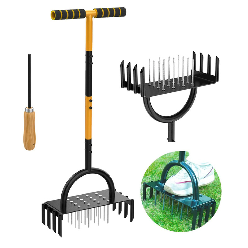 New Amazon Hot Selling Racker Soil Turnpike Lawn Aerator Spike Manual Tool