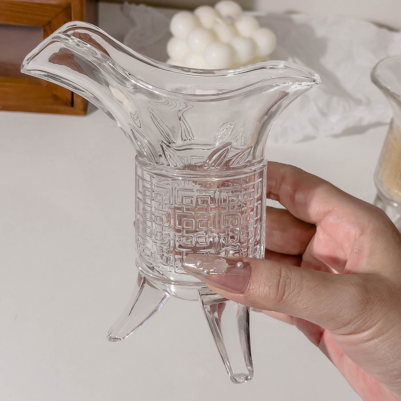 Botella de vino antigua creativa, copa de vino blanco de vidrio, dispensador de vino pequeño, copa de emperador antiguo, personalidad del hogar, copa de licores