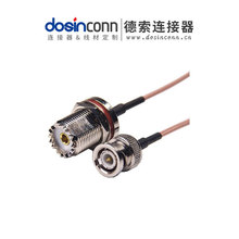 厂家供应德索bnc直式公头UHF防水母头组装线缆连接器