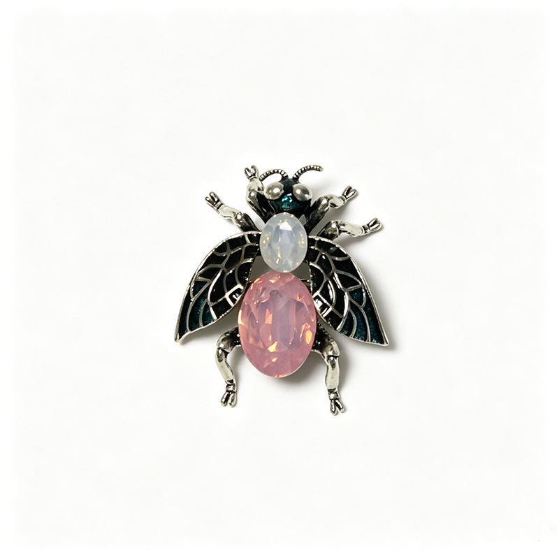 Cross-border European and American fashion personalized animal enamel brooch alloy rhinestone brooch three-dimensional pin badge accessory wholesale