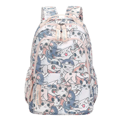  New Korean Style Large Capacity Middle and High School Student Backpack for Girls Cute Print University Computer Bag Dual Shoulder Backpack