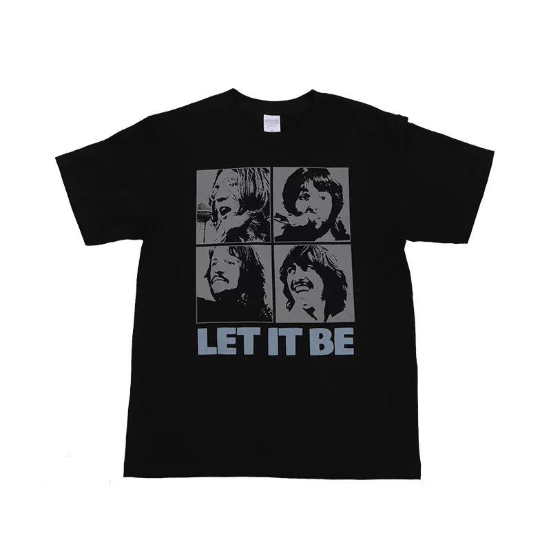 Песня Beatles Beatles Queen Surliming Gun Flower Surrounding одежда винтажная Nirvana Рок-группа Футболка с коротким рукавом