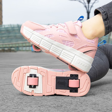 女童暴走鞋批发儿童四轮溜冰鞋学生双轮轮滑运动鞋男孩轮子鞋跨境