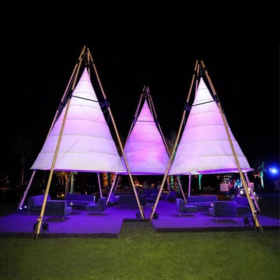 Outdoor network Campsite Punch Restaurant bar Big Tent Resort Seaside Sandy beach Bamboo lantern Tent source