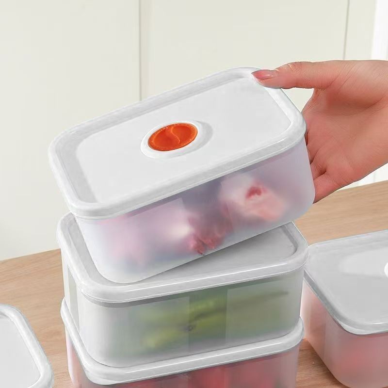 Refrigerator Storage Box Food-Grade Heatable Crisper Kitchen Stacking Organizer Timer Freezer Box Sealed Frozen Meat Box
