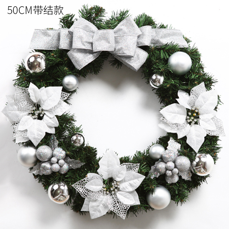 Decoraciones de navidad 50CM guirnalda de navidad decoración de la ventana colgante de navidad de oro decoración al por mayor transfronteriza